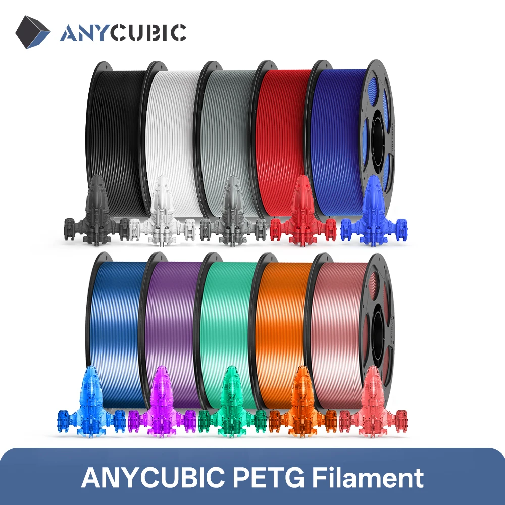 

ANYCUBIC 5 кг PETG Filament PLA 3D-принтер Многоцветная 1,75 мм пластиковая нить для 3D-принтера для Kobra 3 Combo S1C FDM 3D-принтера