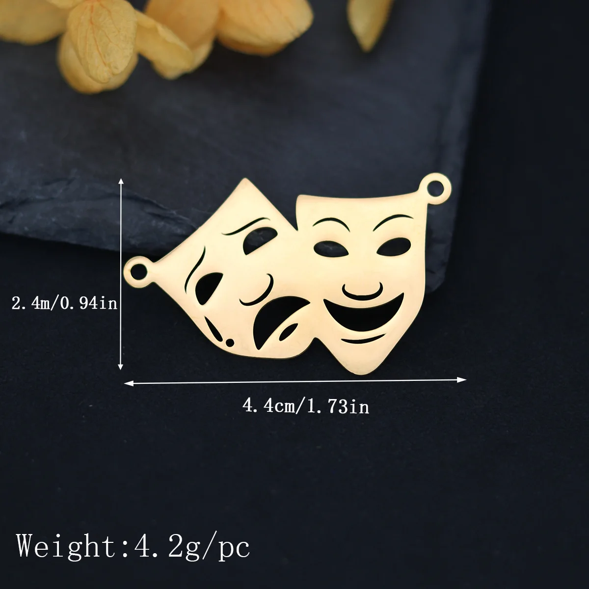 3pcs Drama Performing Arts Comedy And Tragedy Mask Charms Pendants For DIY Crafting Bracelet Necklace Jewelry Making Accessories