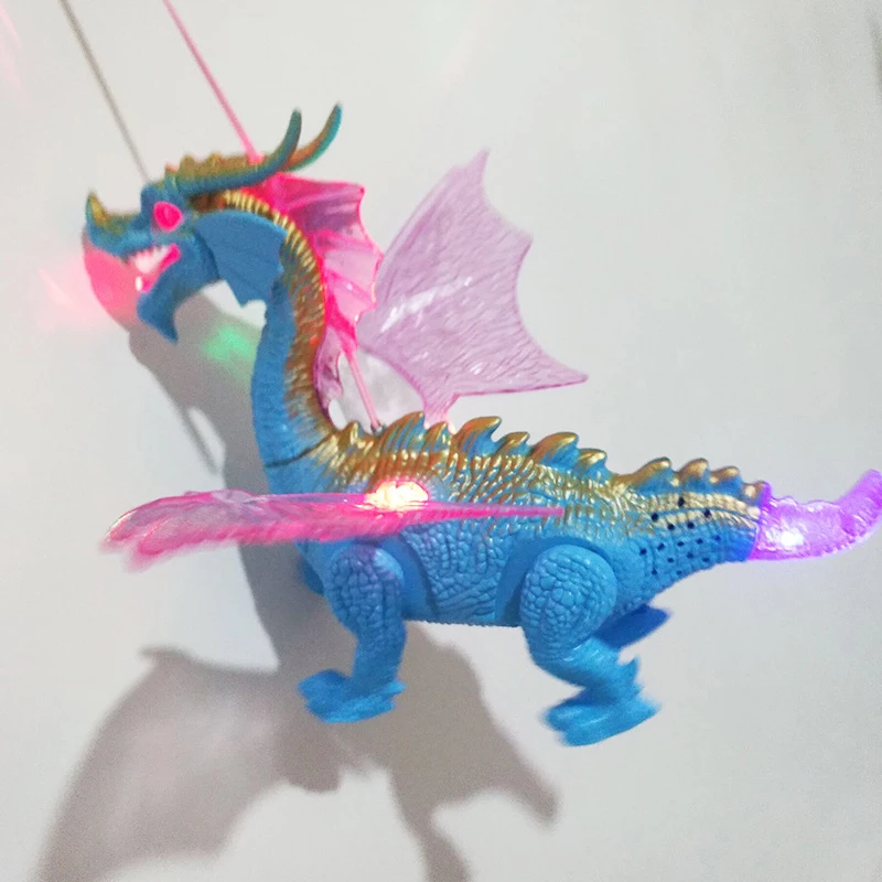 Divertimento per bambini corda elettrica drago giocattoli luminosi musica leggera oscillante corda da corsa dinosauro Puzzle per bambini giocattoli divertenti regali