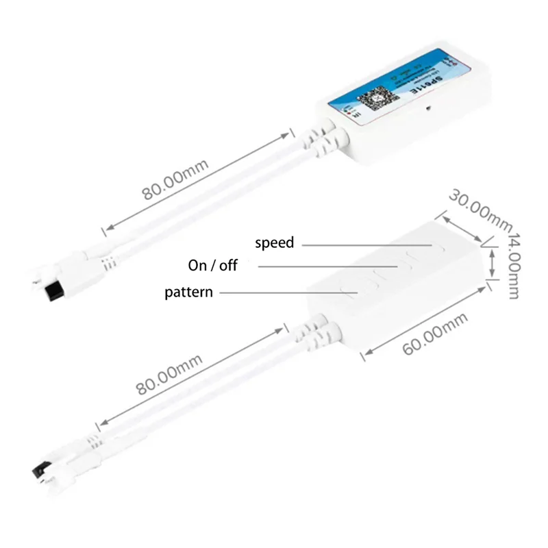 ABGR-4X RGB สมาร์ทเพลงบลูทูธ Smart Controller SP611E สําหรับ WS2812B SK6812 WS2811 แอดเดรส LED RGB เทป