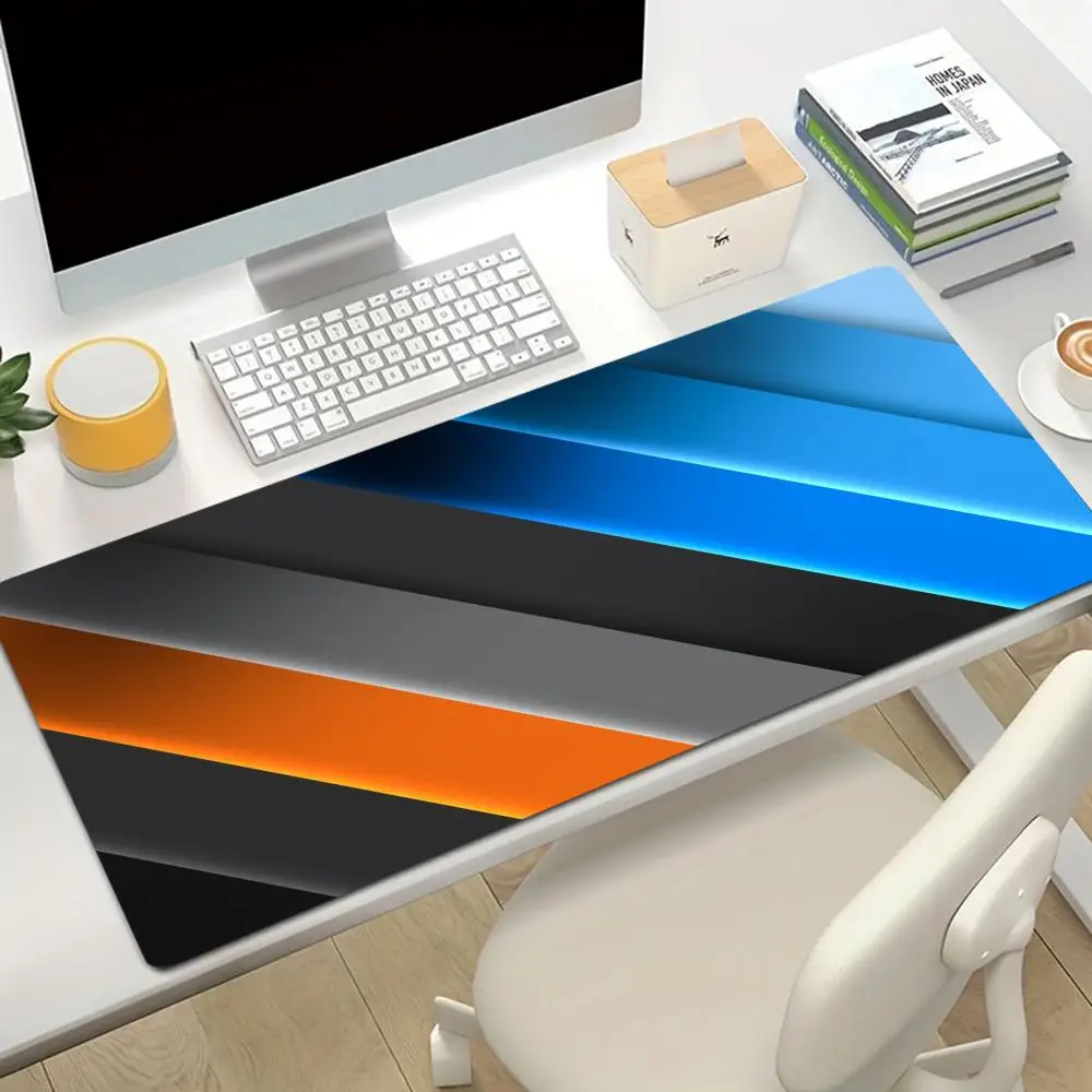 Colorful Stereo Diagonal Stripes Tech Style table mat laptop office desktop large size keyboard accessories mousepad
