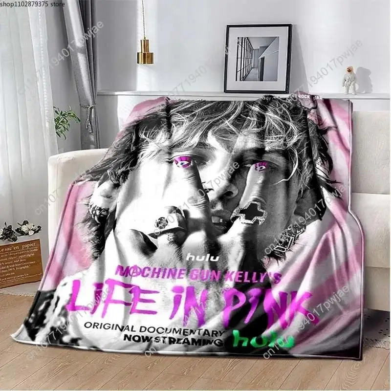 

Machine Gun Kelly Poster Printed Blanket,rapper Music BlanketsSofa Bed Living Room Bedroom Throw Blanket Custom blankets