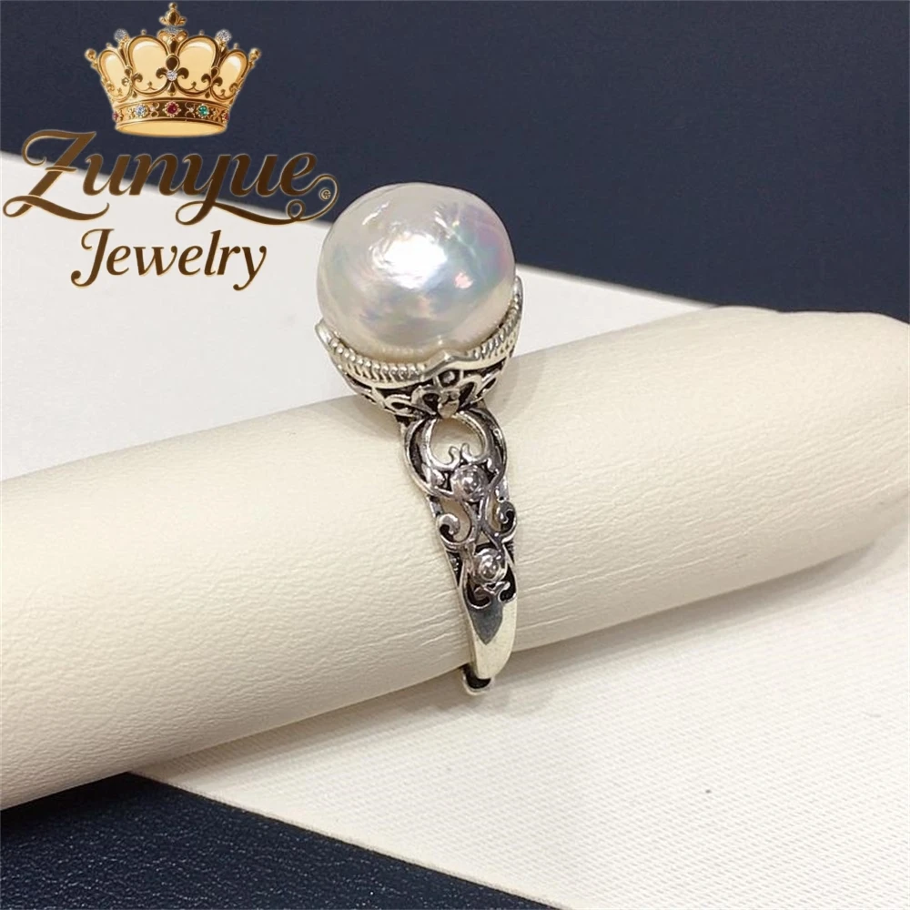 

Natural Freshwater Pearl Aurora Rings Luxury Quality Jewelry Fashion Fine Jewelry Best Selling Exquisite Elegant Charms Popular