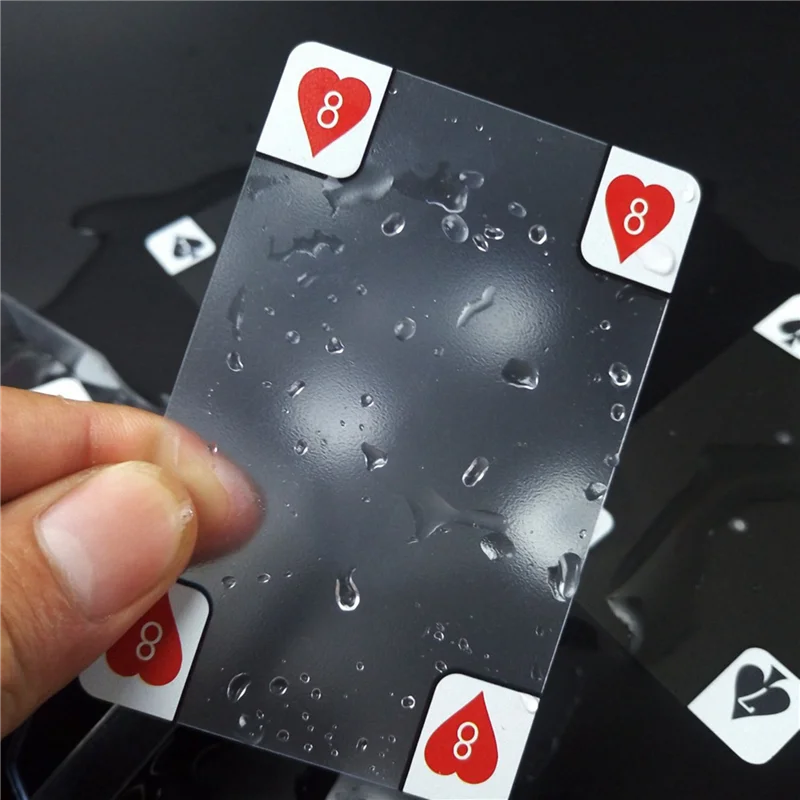 

ELOS-6X Creative Transparent Plastic Waterproof Poker Novelty Poker Index Playing Cards