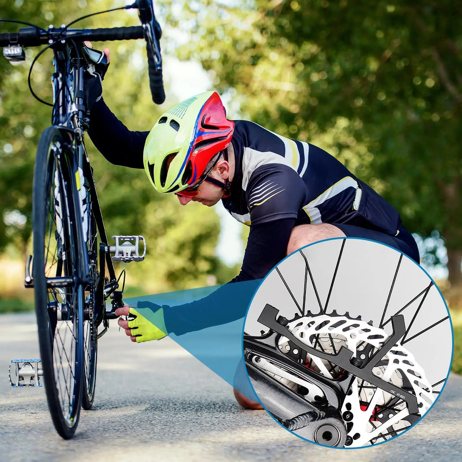 

Post Mount Disc Brake Set Aluminum Alloy Bicycle Post Mount Bolt Fit 203mm/220mm Bicycle Disc Brake Adapter For Riding Safety