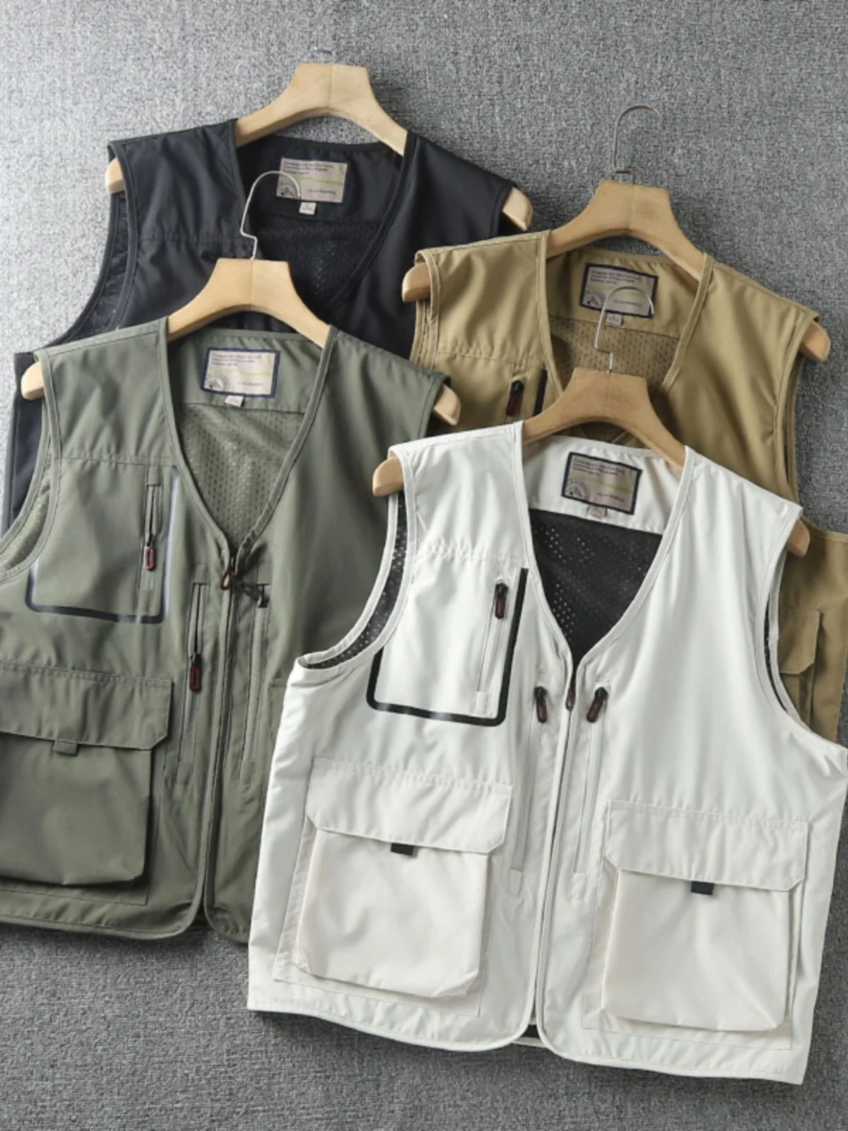 

Мужской рыболовный жилет серии Outdoor Mountain: водонепроницаемый, износостойкий, с множеством карманов, функциональная рабочая одежда, прямой крой, V-образный вырез, на молнии