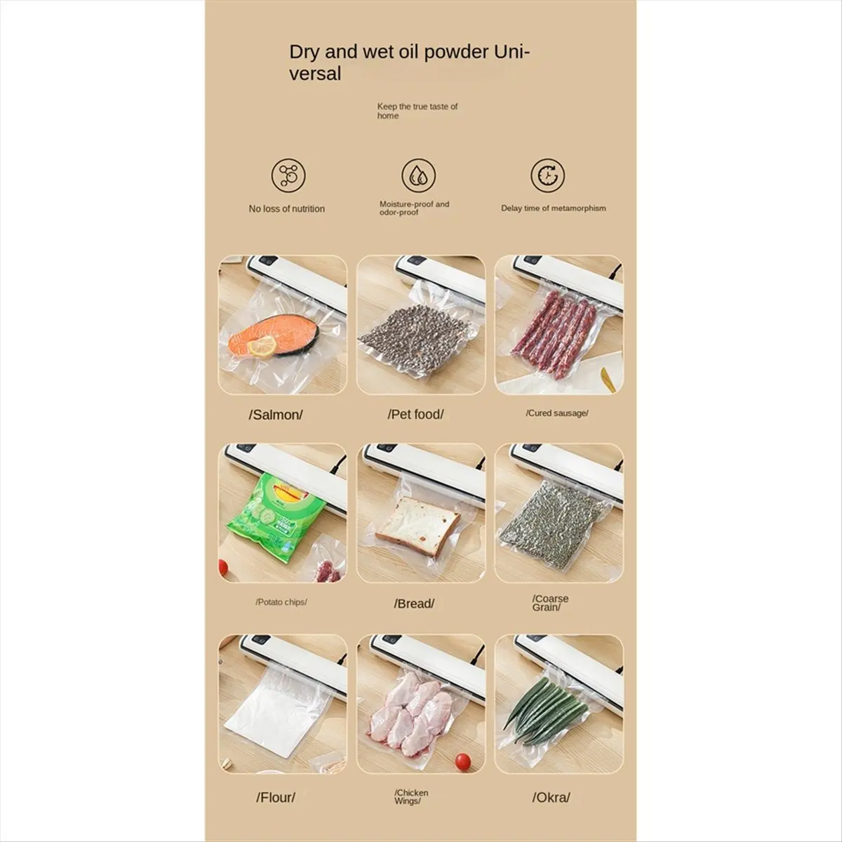 Top Sale Portable Vacuum Sealer Machine for Food Storage,Includes 10 Bags Compact for Home Kitchen, Camping, Travel EU Plug