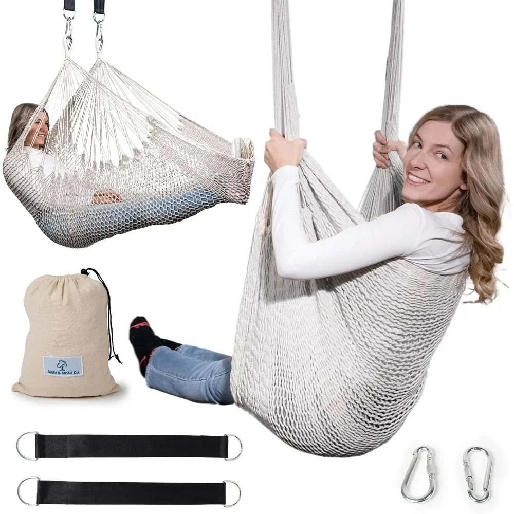 

Cozy Cocoon Outdoor Indoor Swing - Ceiling Hammock Chair & Cuddle Therapy Swing - Child Hanging Pod - Bedroom Must Haves|