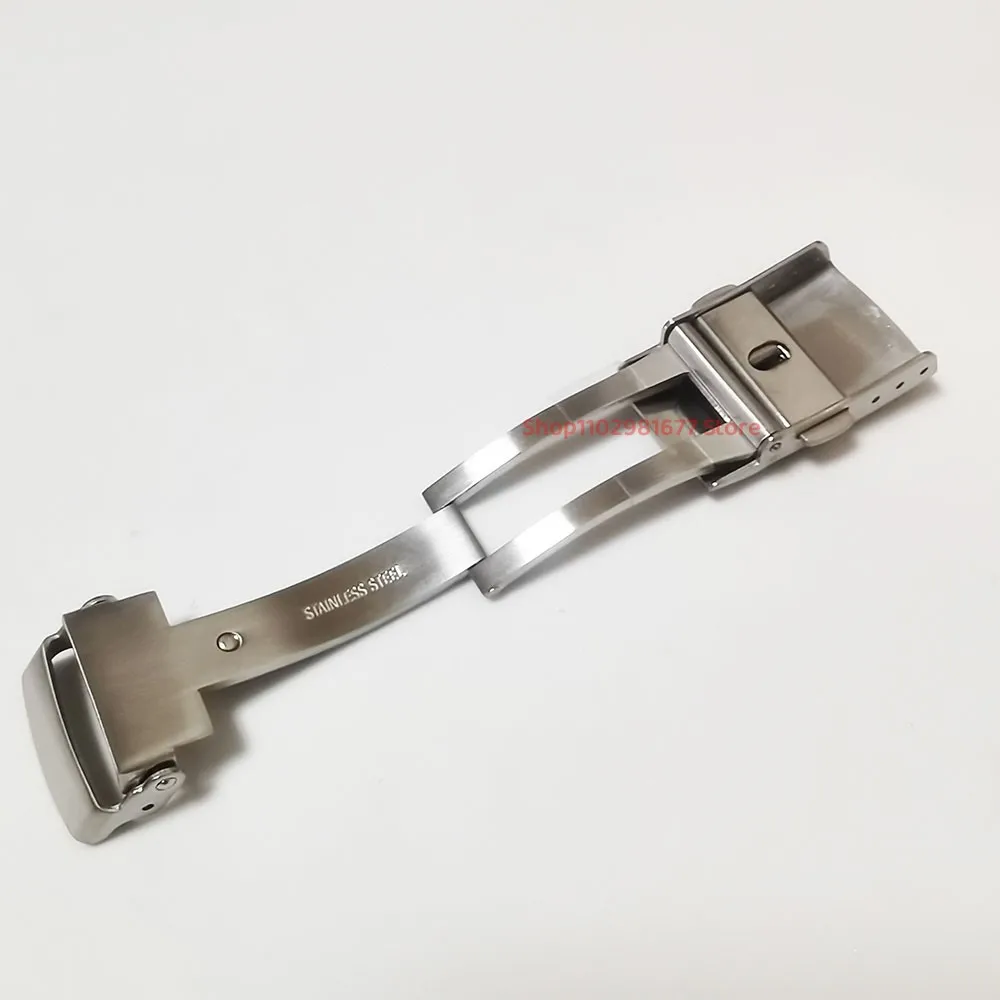 Acciaio inossidabile 316L argento 18mm 20mm 22mm 24mm fibbia per orologio chiusura pieghevole adatta per orologio subacqueo SKX