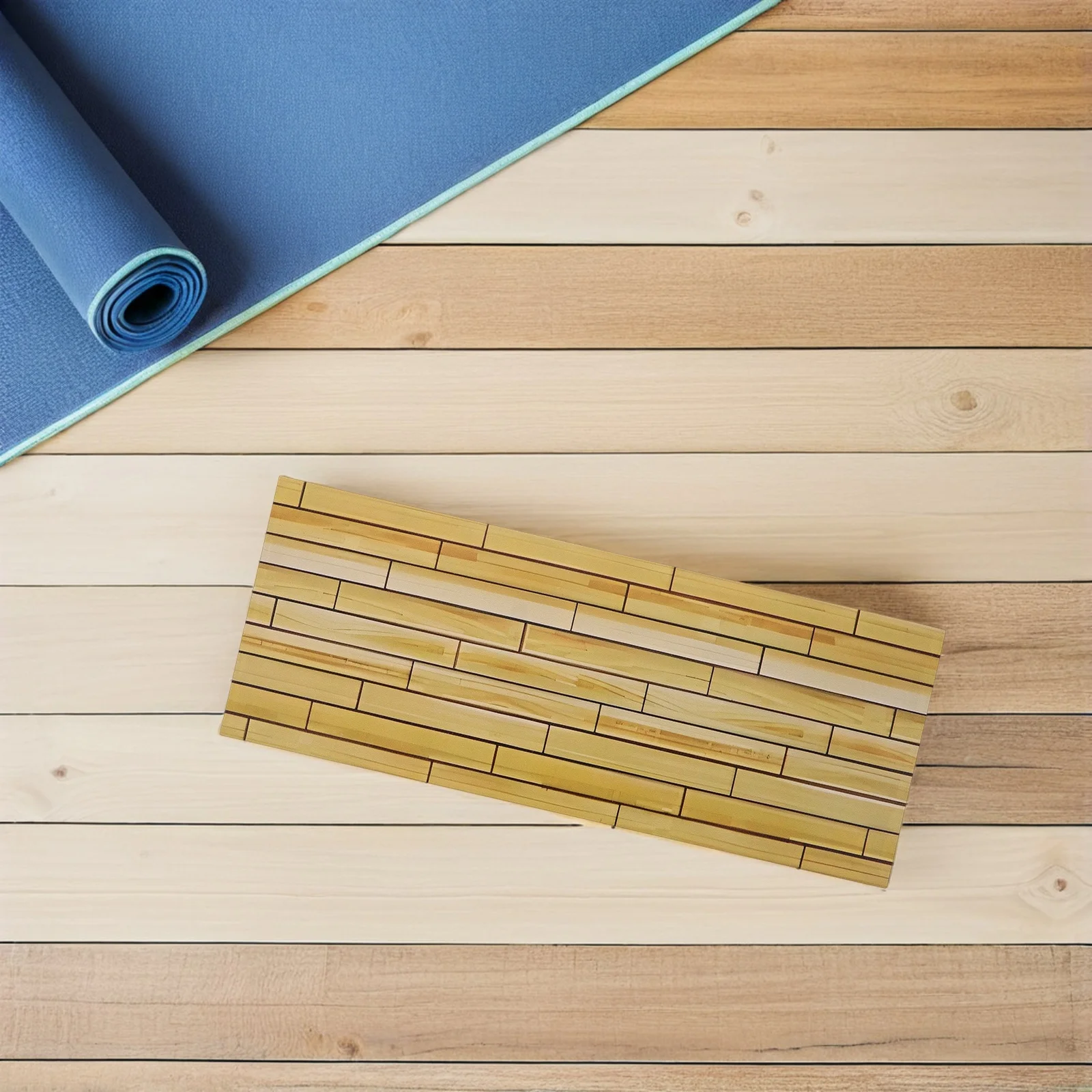 

2 Pcs House Simulation Floor Dollhouse Interior Design DIY Wood Handmade Flooring Hardwood Floorboards Accessories