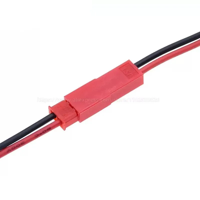 10Pairs JST 2P 2Pin Connector Plug Cable Male + Female for RC Battery  100mm/200MM 10CM 20CM