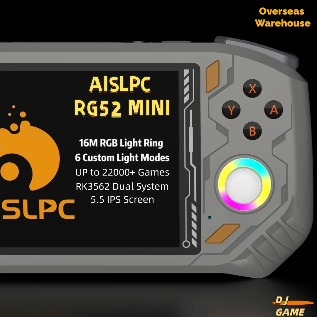 Consola de Juegos Portátil Retro AISLPC RG52 MINI, Reproductor de Juegos Clásico para Niños y Adultos, Regalo con Cable USB