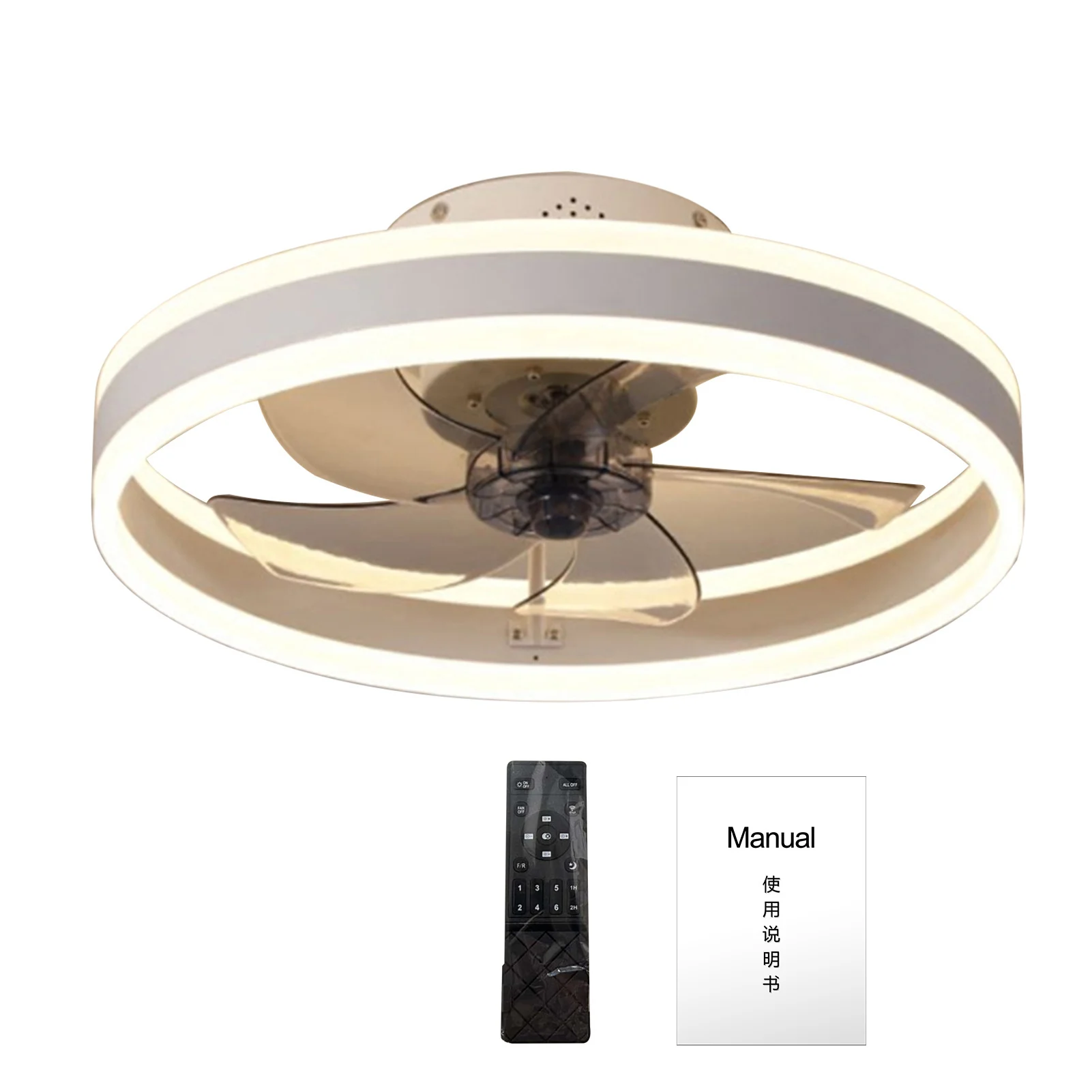 Ceiling Fans light Led Remote Control Three-level Wind Speed Living Room Dining Room Bedroom with Remote Control