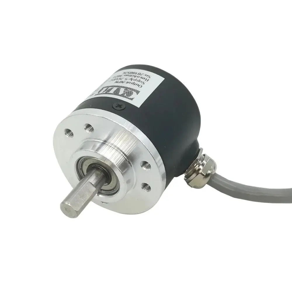 Factory Supply Price 3600PPR 5000PPR 6mm Solid Shaft Encoder GHS38 NPN Output Chinese Incremental Rotary Encoder