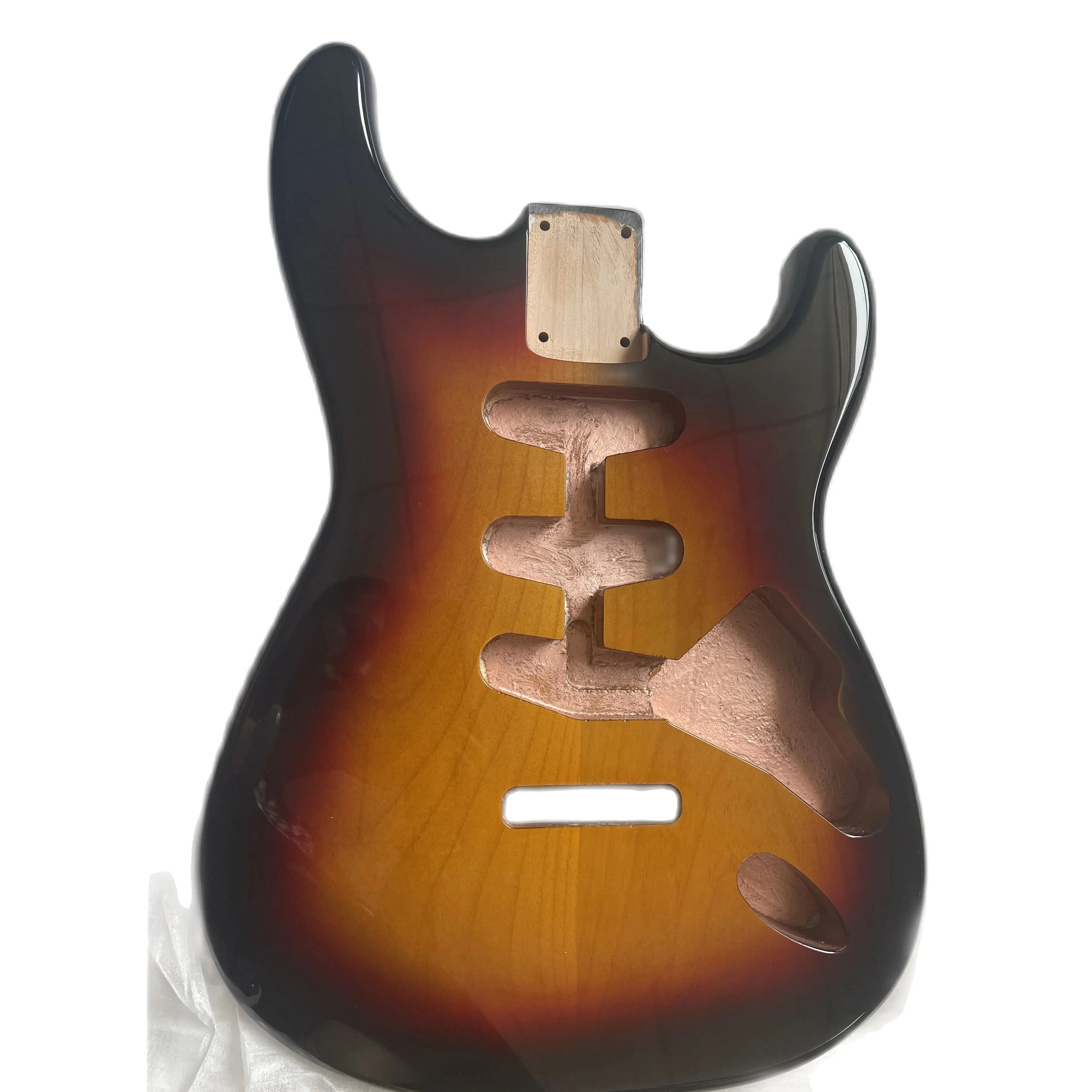 Vintage Sunset Alder Wood Guitar Body,2-1 Piece Unfinished High Gloss Finished for SSS Guitar Kits, Building Parts, High Quality