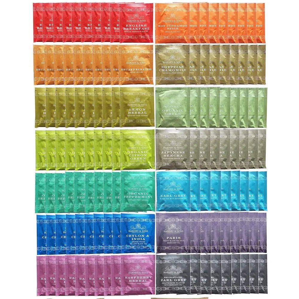 

Assorted Tea Bag Sampler 140 Count Great for Breakrooms, Offices, Food Service Tea Sampler