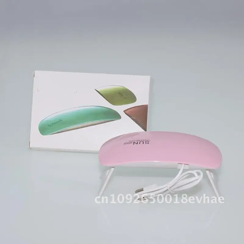 Sunmini มินิเล็บแสงมุกแสงสีขาวสีชมพูเมาส์ชิ้นเดียวพร้อมกล่องสีสําหรับไฟแต่งเล็บประชากรทั่วไป