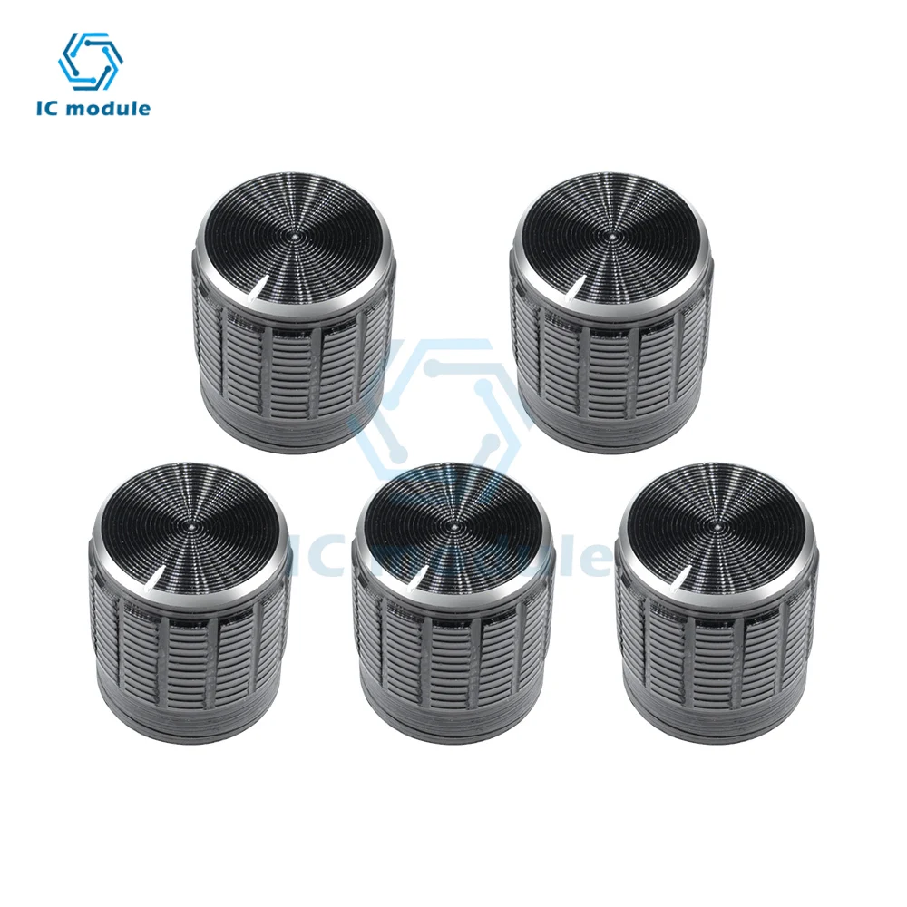 1/5/10 PCS Aluminum Alloy Potentiometer Knob Cap Volume Control Knob Hat Rotation Switch 6 mm
