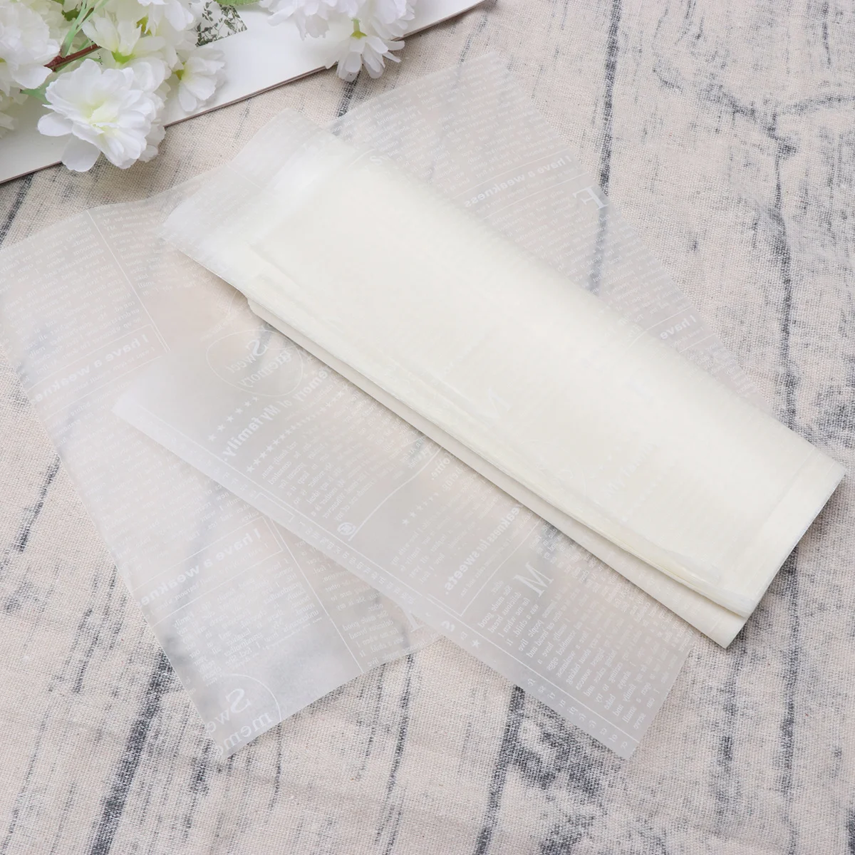 

50 Pcs Food Grade Nougat Wrapping Paper Cake Papper Hamburger Baking Oil Liners