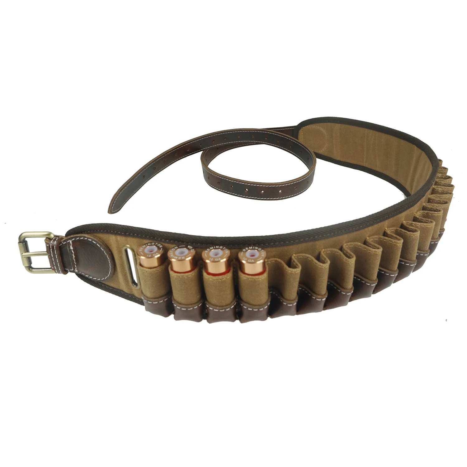 Tactical 25pcs 12GA Rounds Ammo Shell Holder Belt 12GA Gauge Ammo Pouch Shotgun Shell Bandolier Waist Bullet Cartridges Holster