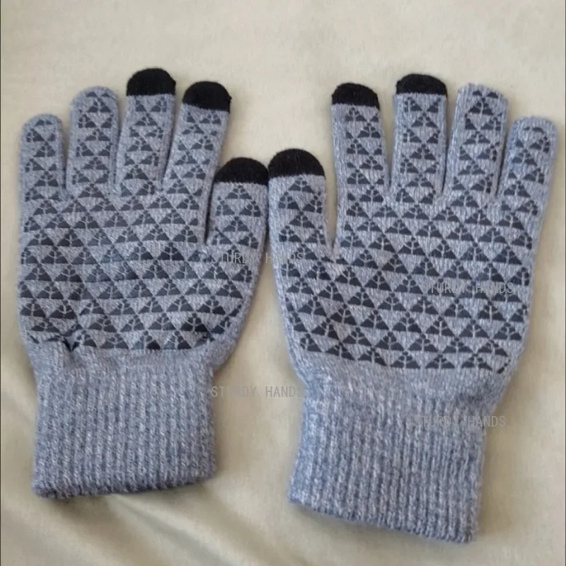 4 Pairs of Household Winter Warm Gloves, Outdoor Cold Resistant Gloves, Knitted Gloves,  Knitted Finger Glove Cleaning Tools