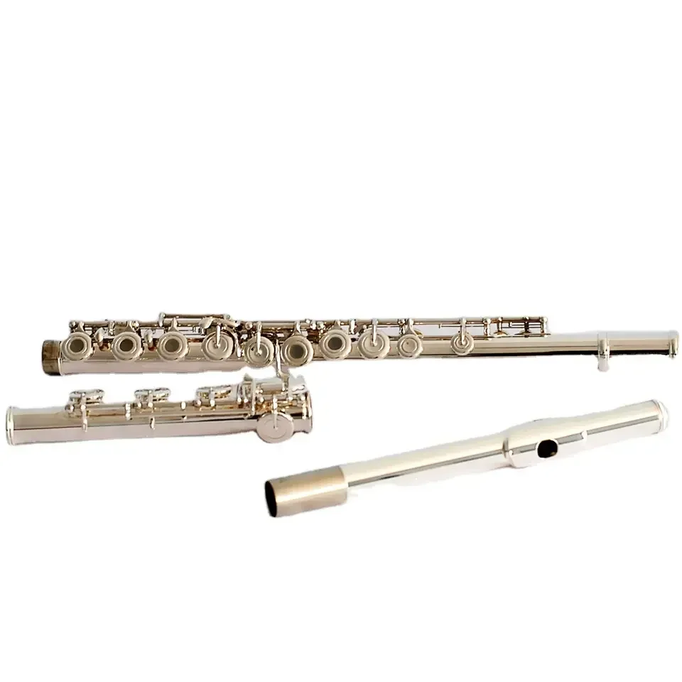 High Quality Flute Instrument French Keys Open Hole 17 Hole Silver-plated Flute