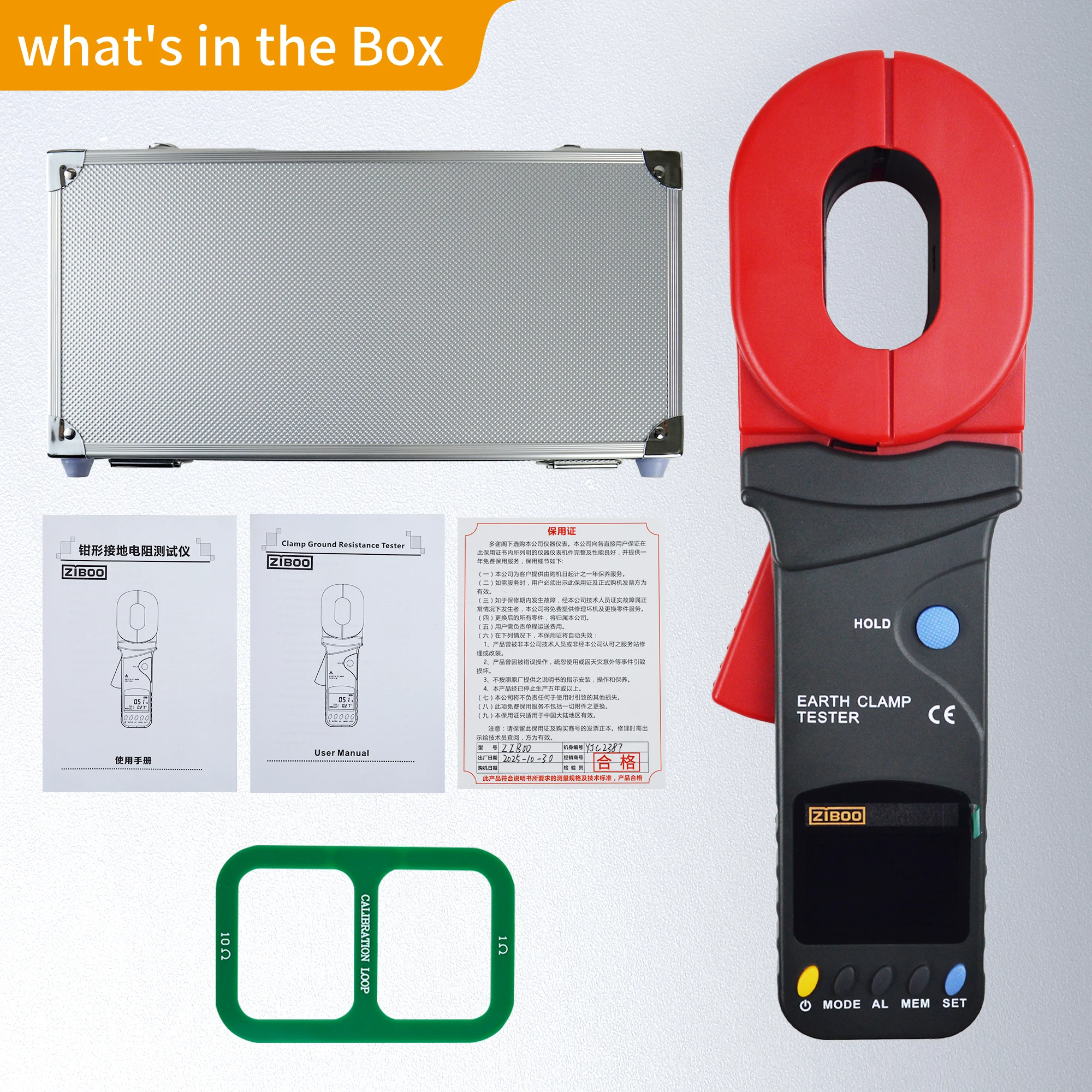 Order Now!ZIBOO Clamp Ground Resistance Tester UT276A+ UT278A+: Measuring Ground Loop Resistance & Leakage Current with 32mm Jaw