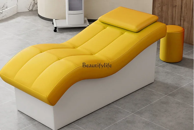 

Beauty Salon Special Solid Wood Massage Couch S-Shaped Face Wash Manicure Physiotherapy Bed