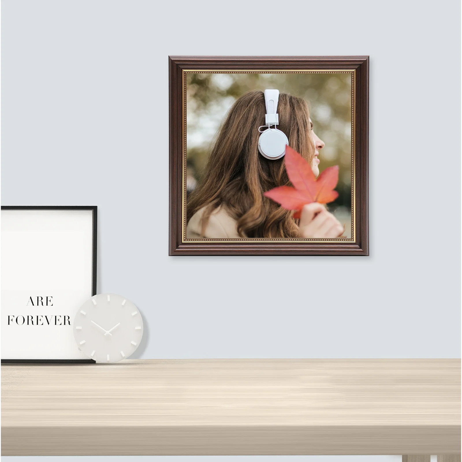 1pc Vintage Canvas Floating Frame For Oil Painting Display, Resin Wall Hanging Picture Frame, Lightweight Square Frame For Home