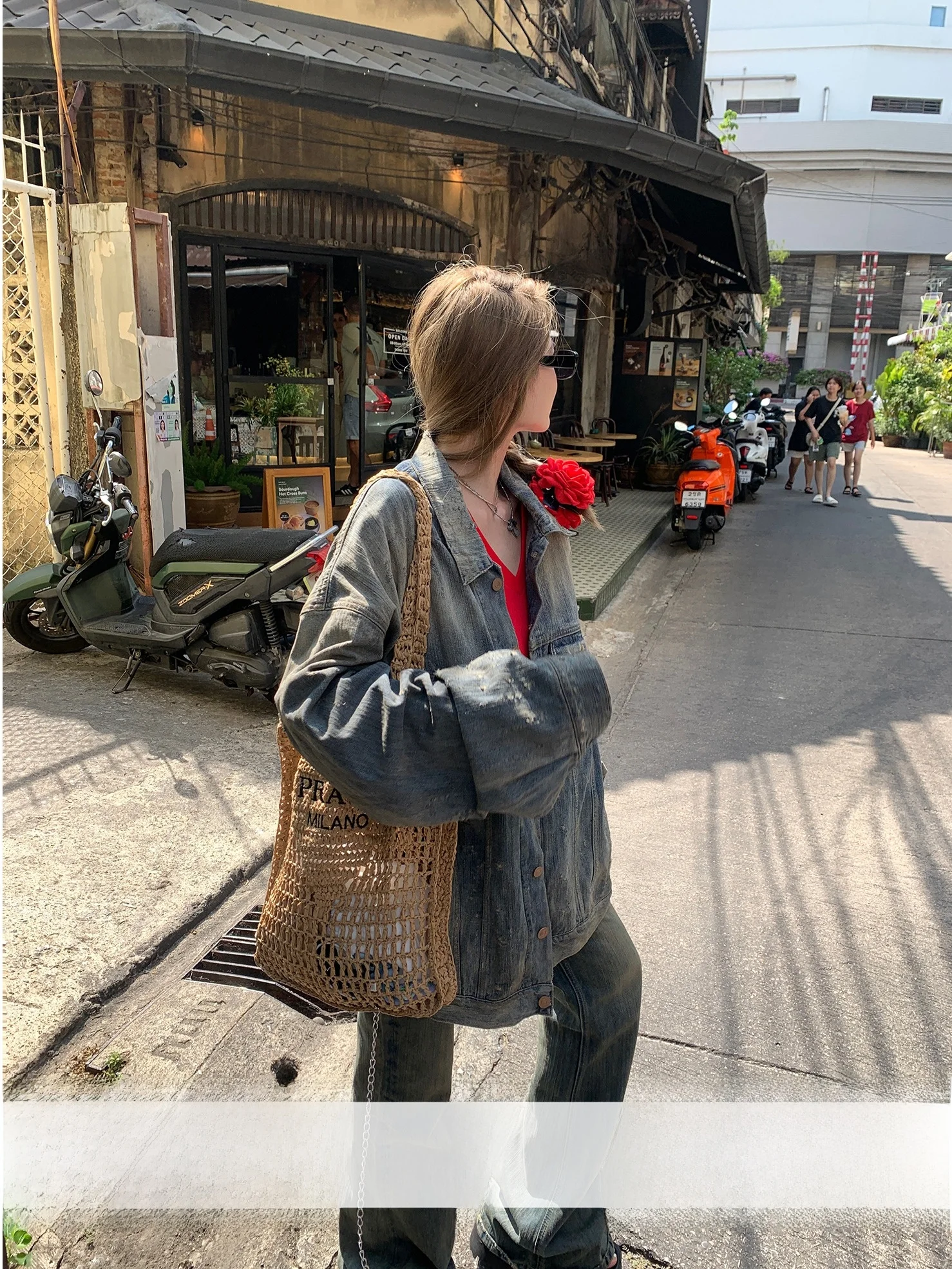 

Xinlei Lin женский джинсовый тюнер с тяжелой талией, весна-осень, свободный крой, ручная работа, смесь хлопка и полиэстера, длинный S...