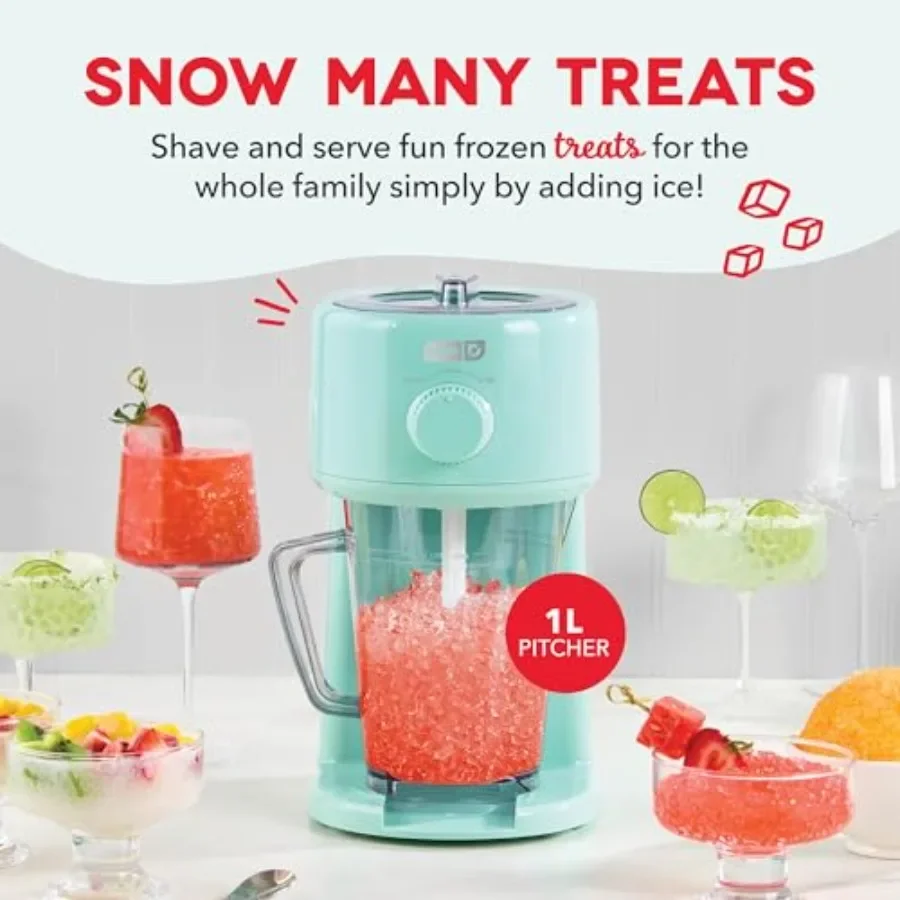 FirmHome StoreDeluxe Shaved Ice And Slushy Maker - Easy-to-Use Slushy And Snow Cone Maker - Includes Serving Pitcher And Recipe