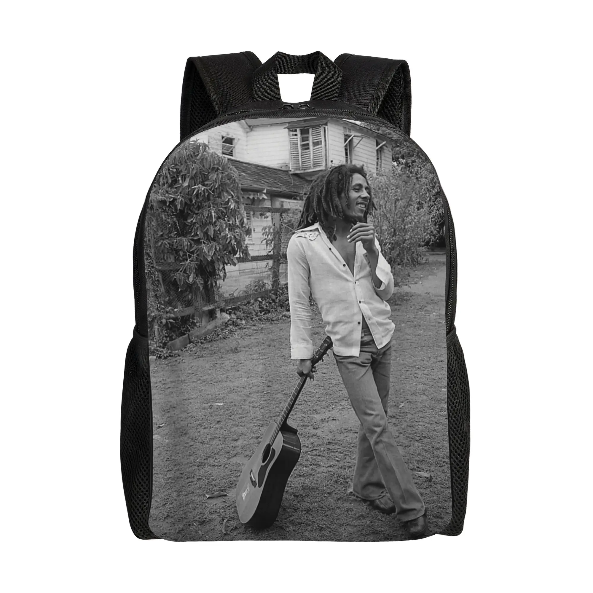 

Рюкзак с фотографией гитары Боба Марли, уличный рюкзак, студенческий унисекс-рюкзак с принтом, дизайнерский рюкзак для старшей школы и университета