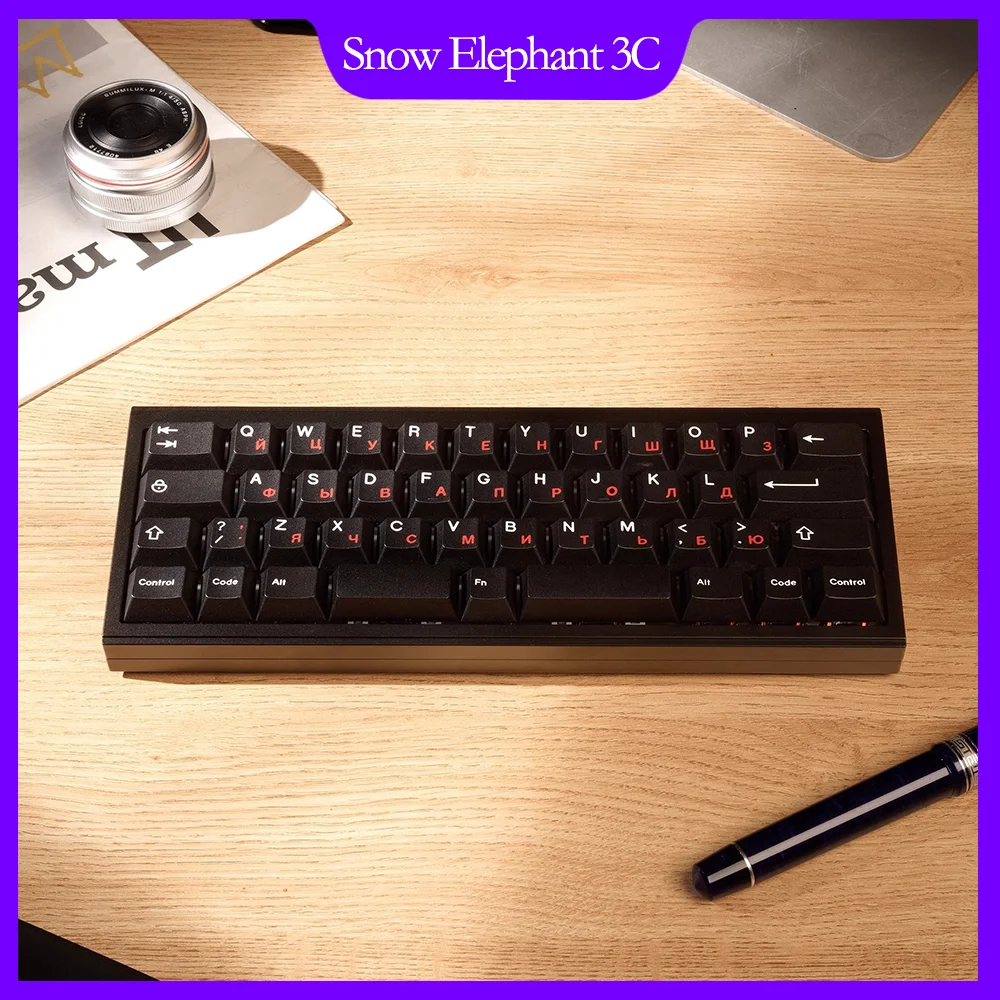 

Механическая клавиатура ZORNHER LZ40, 40-клавишная раскладка, русская раскладка, настраиваемая клавиатура из алюминиевого сплава, трехрежимная Bluetooth/2,4G