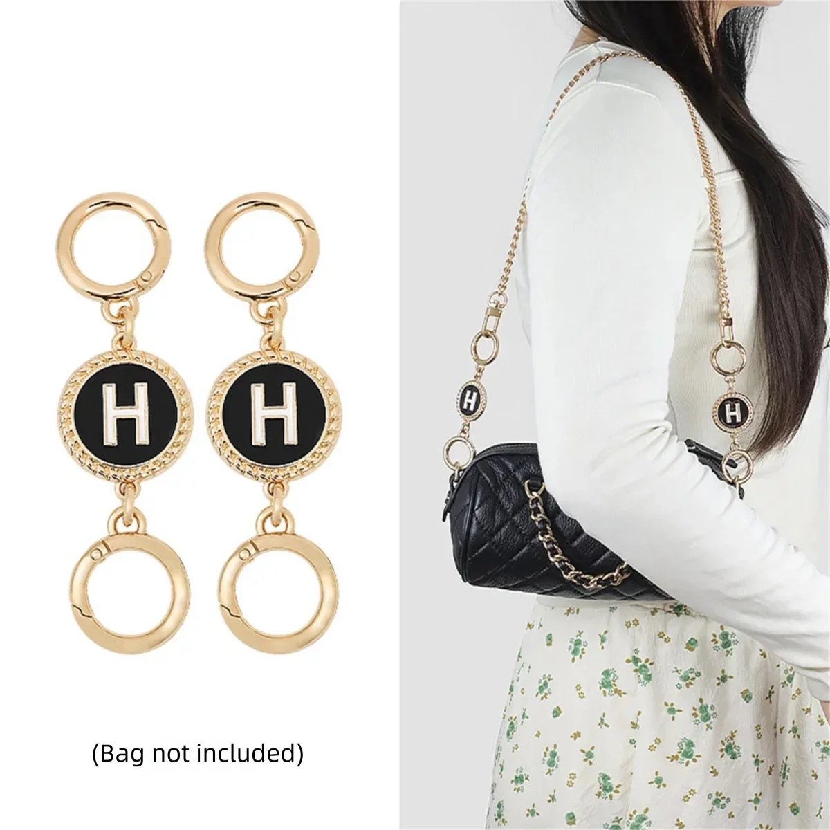 holinfashion-h-letter-gold-wallet-chain-extended-white-pure-metal-luxury-bag-charm-accessory-set-not-easy-fade-2pcs