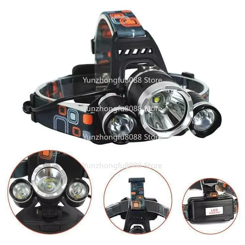Portable Wholesale Powerful Waterproof USB Zoom Charging Headlight Four Mode Light Emitting Diode Headlight Flashlight Headlight