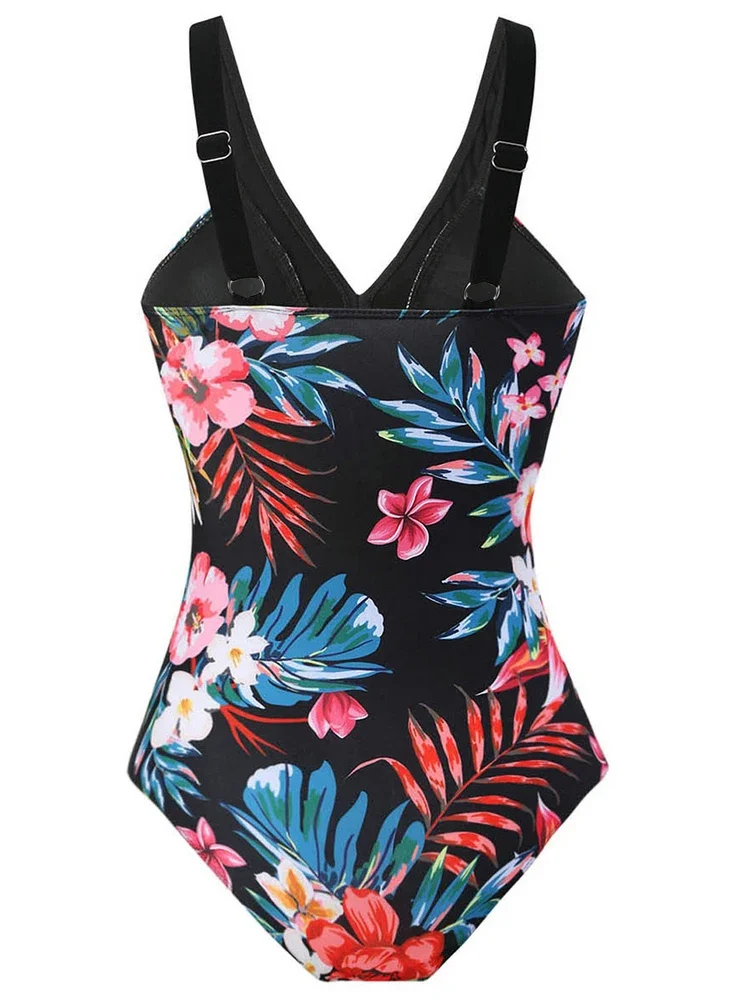 Riseado One Piece Swimsuit 2024 Floral Printed Swimwear Swimming Suit for Women Sexy Bathing Suit Women