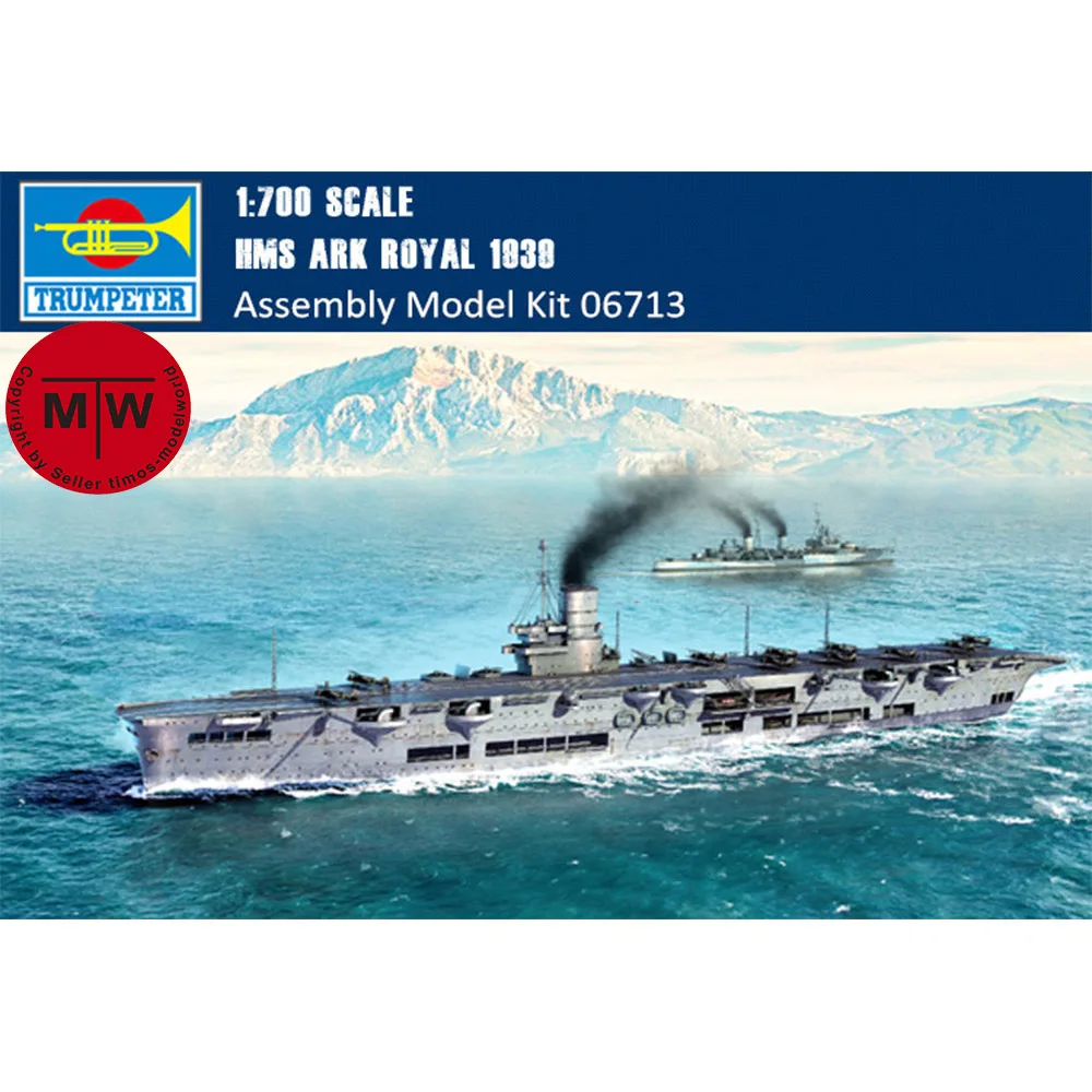 Sale Trumpeter 06713 1/700 Scale HMS Ark Royal 1939 AircraftCarrier Plastic Military Assembly Model Kits