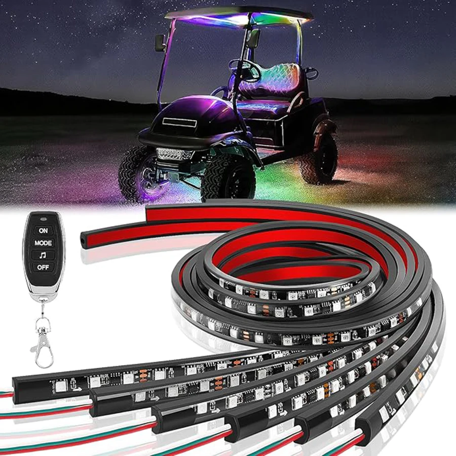 kit-de-bande-lumineuse-led-pour-voiturette-de-golf-avec-auvent-24-modes-d'eclairage-controle-du-corps-au-neon-pour-voiture-de-club-yamaha-ezgo