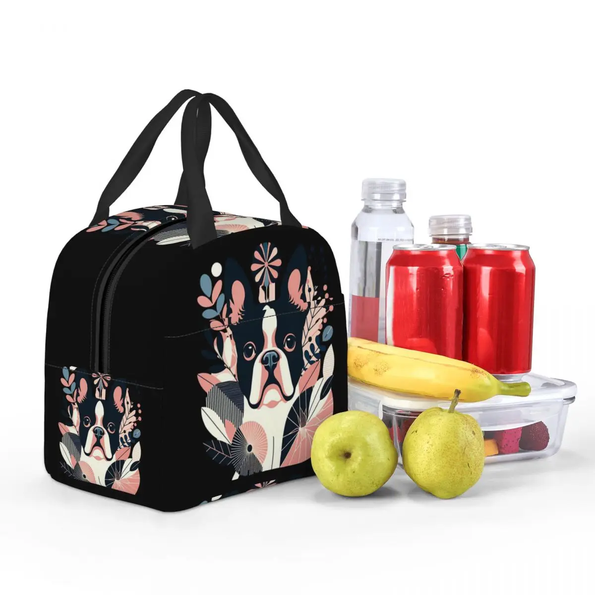 الكلب جرو الحب الحيوان هدية بوسطن الثور جحر معزول حقيبة الغداء للنساء الاطفال المحمولة صناديق الطعام علب الاغذية الحرارية حمل