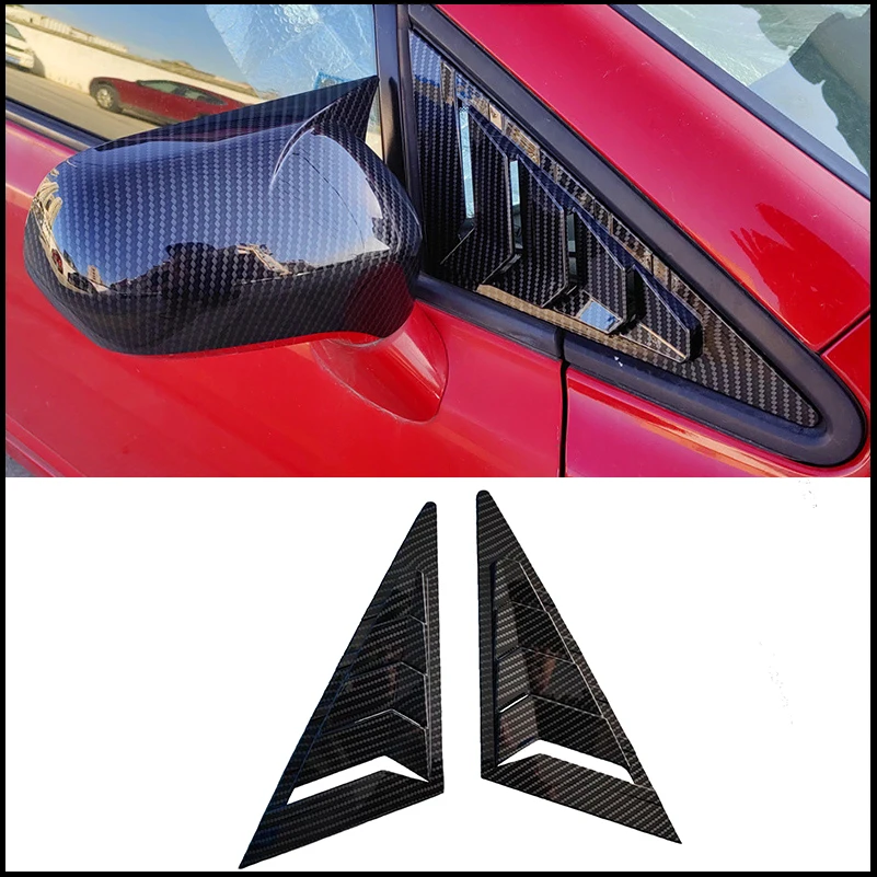 

Car Styling For Honda Civic Sedan 8th 2006-2010 Front Triangle Window Blind Shades Louver Vent Cover Sticker Trim Accessories