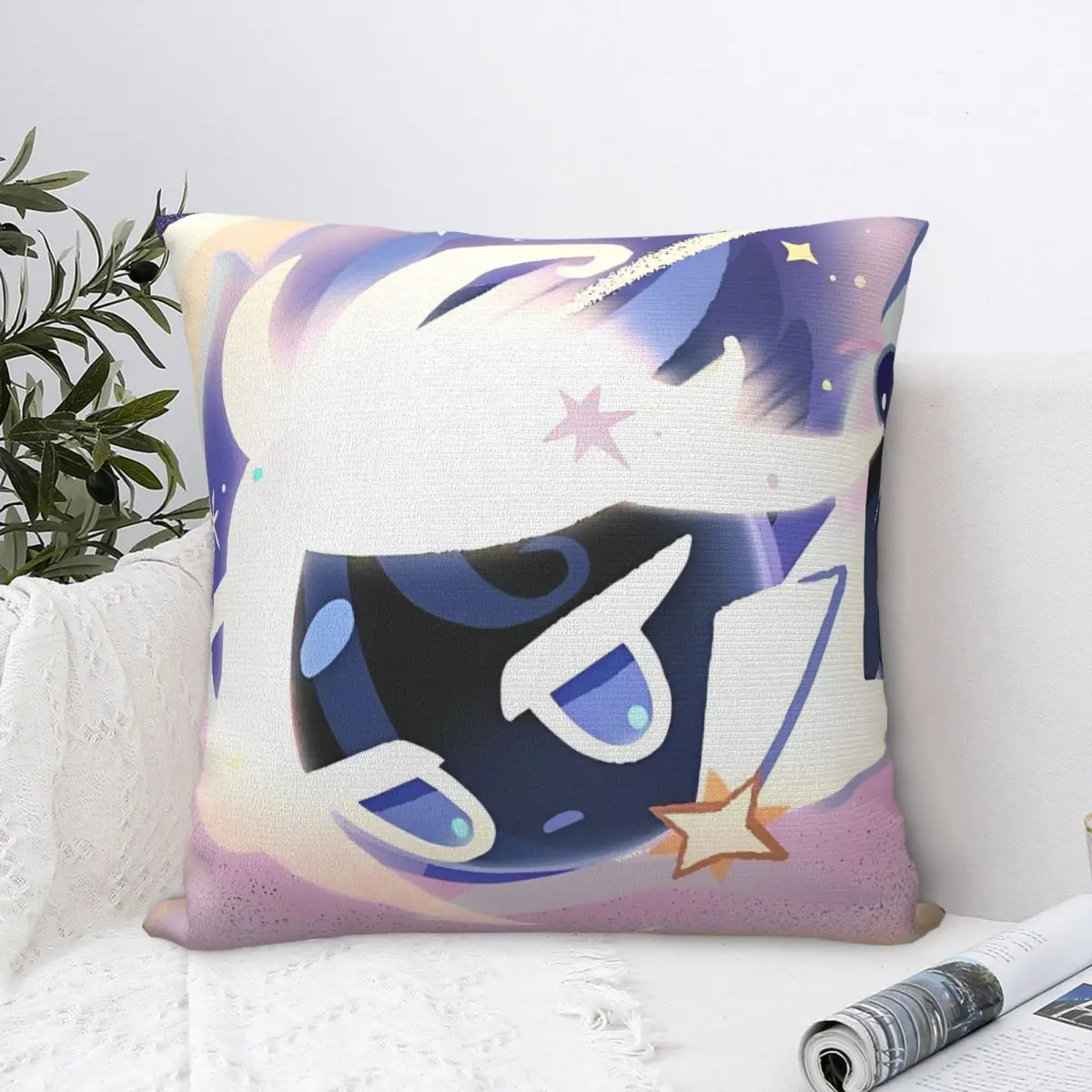 Stardust Cookie Square Pillow Case Cookie Run Kingdom Cushion Cover Customized Polyester Decorative Pillowcase for Sofa 18