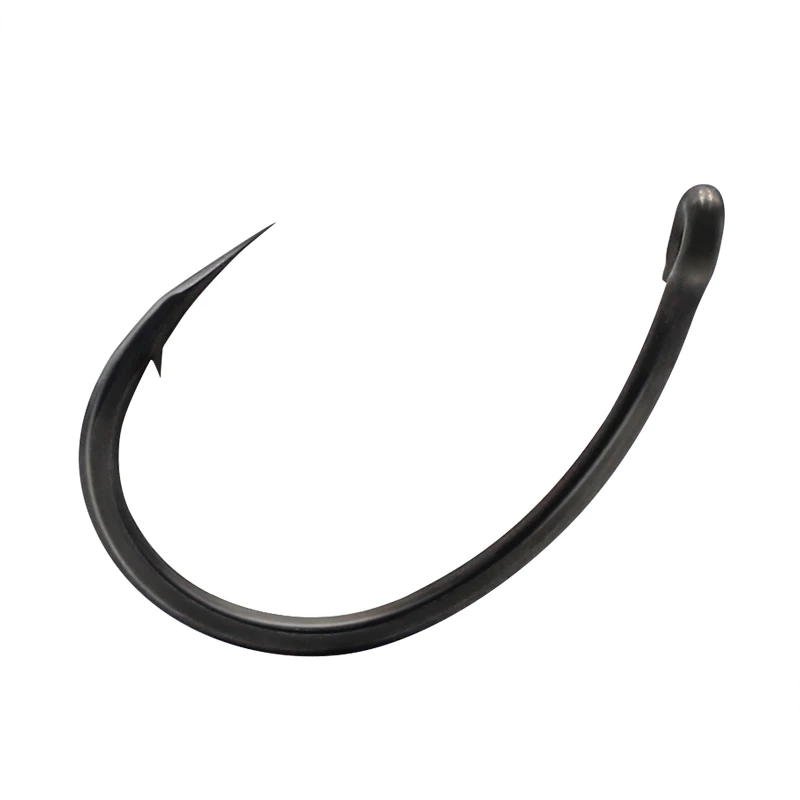 10pcs Hand-Sharpened Krank Hook X PTFE Coating High Carbon Stainless Steel Barbed Hooks Curved  Wide Gape For Carp Fishing