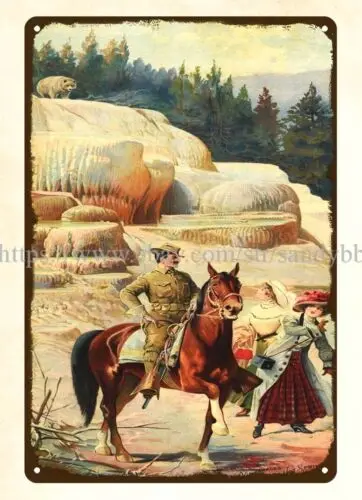 TERRACES MAMMOTH HOT SPRINGS metal tin sign house decor stores plaque