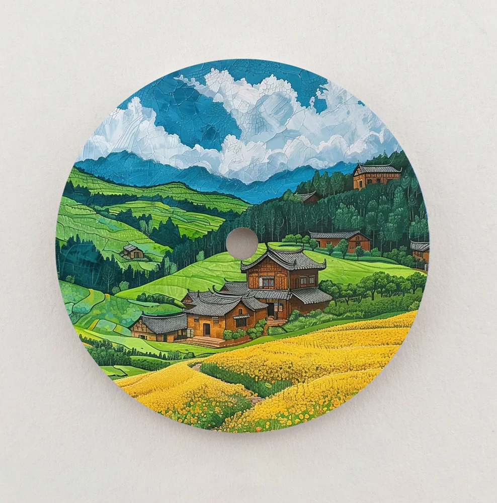 Циферблат NH35, сельский пейзажный циферблат, циферблат 28,5 мм, циферблат NH36, цветной циферблат, подходит для часов NH35/NH36, запасные части, индивидуальный логотип