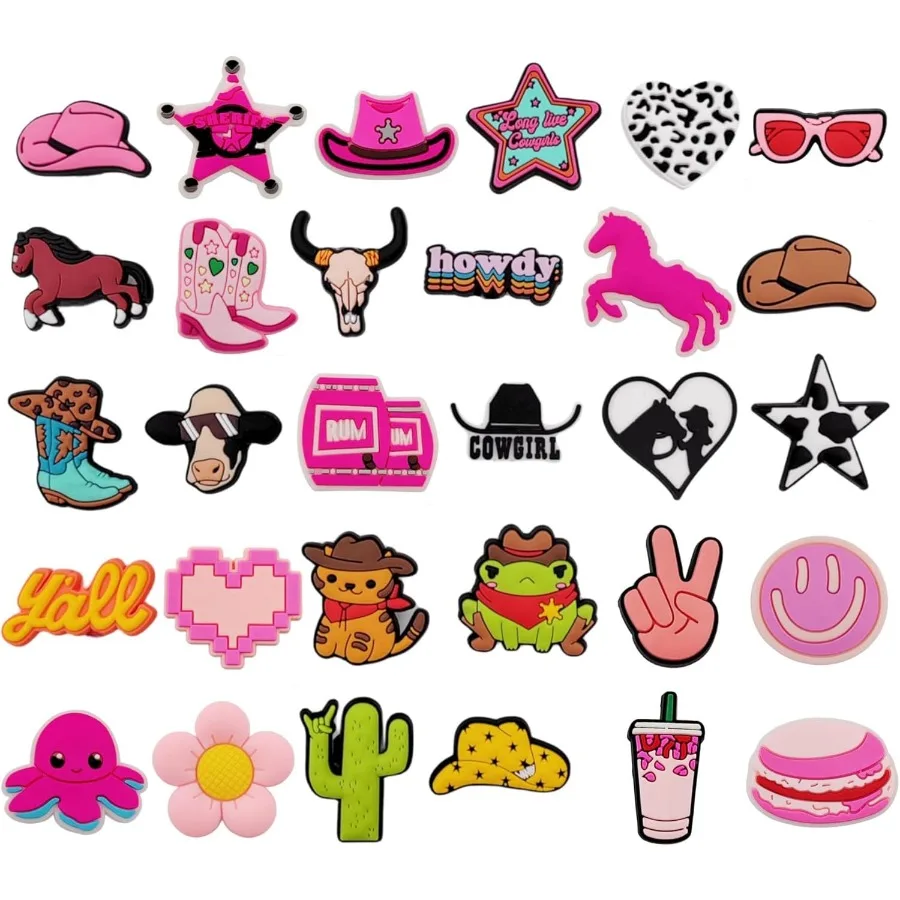 

Подвески для обуви для девочек и женщин, розовая ведьма, гот, собака, кошка, пастушка, летние сабо, аксессуары, украшения для обуви, подвески для вечеринки