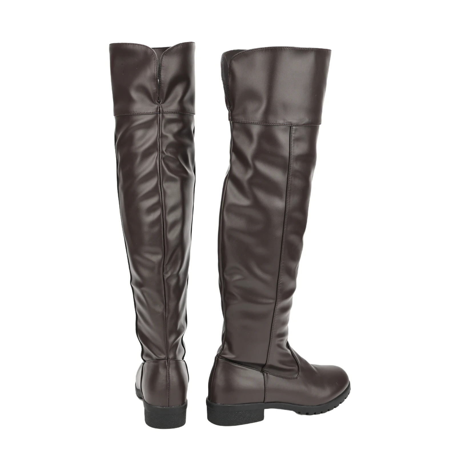 Męskie skórzane kozaki do kolan zimowe buty do tańca na stalowej rurze okrągły nosek gruba podeszwa buty jeździeckie kowbojki wsuwane