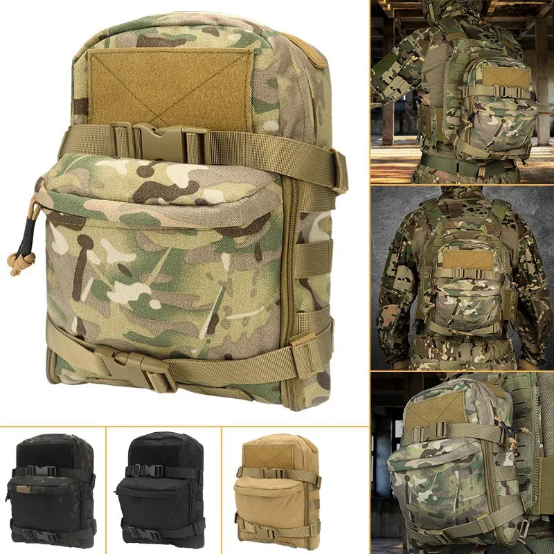 Tactical Mini Hydration Bag Backpack Portable Molle System Pouch EDC Outdoor Sport 1000D Nylon Hunting Vest Pocket