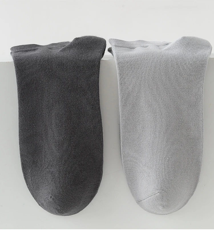 5 Paar hochwertige Herrensocken aus gekämmter Baumwolle, neue, lässige, atmungsaktive, schwarz-weiße Business-Socken, 5 Paar Herrensocken, Übergröße EU39-48 – Detail 13
