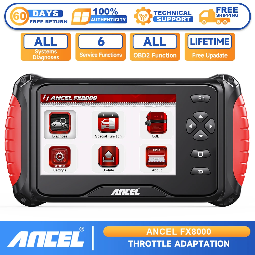 

ANCEL FX8000 OBD2 Automotive Scanner All System Code Reader Car Diagnostic Tool EPB 7+ Reset Car Diagnostic Tool OBD 2 Scanner