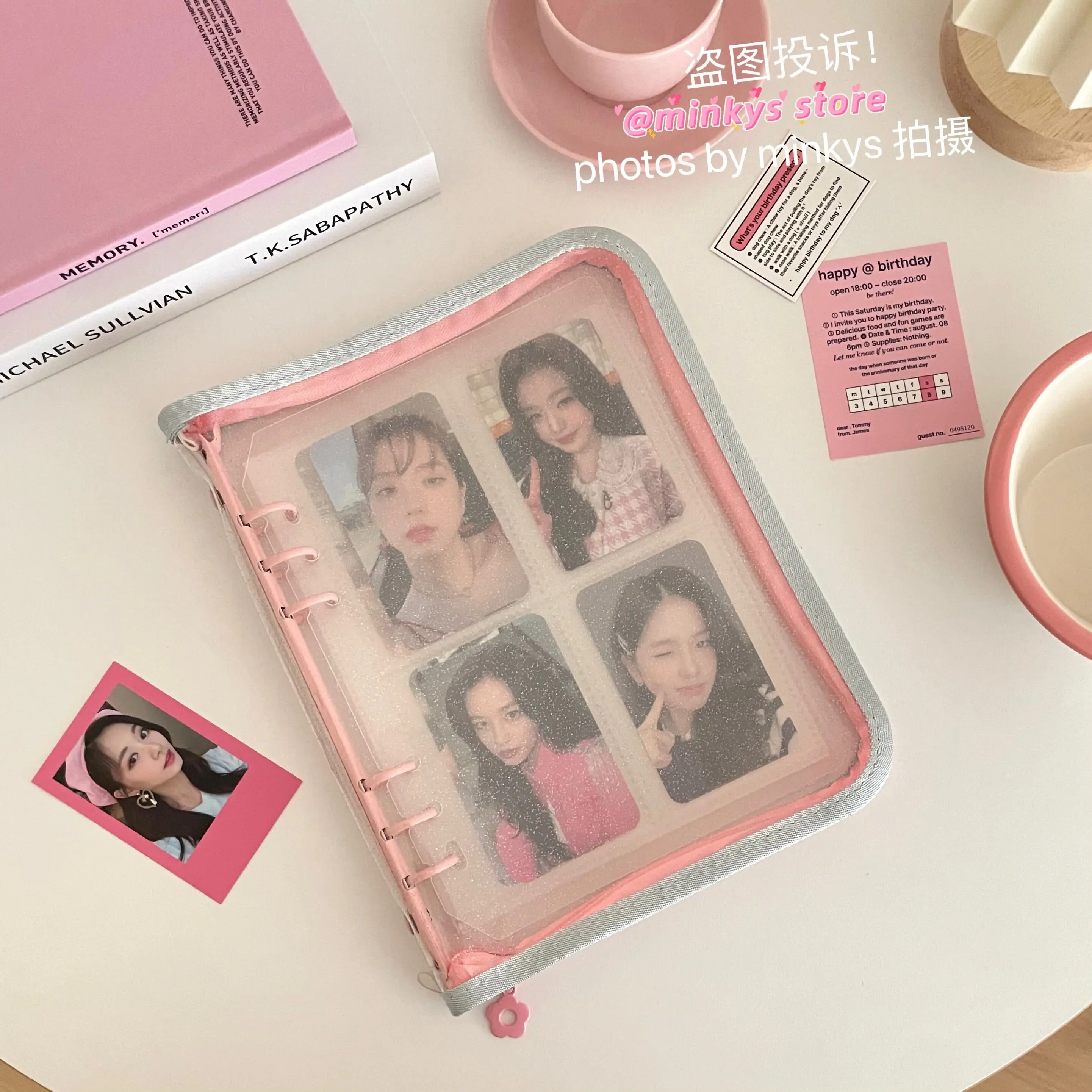 Minkys 2023 design original nova cor kawaii a5 kpop photocard binder cartões de fotos coletar livro álbum de armazenamento notebook papelaria